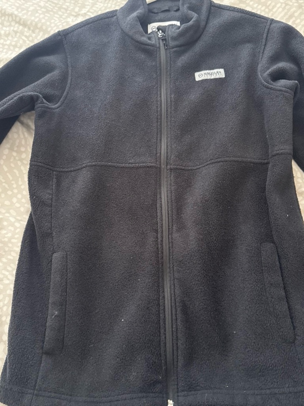 Magellan Outdoors Black Full-Zip Teddy Fleece Jacket
